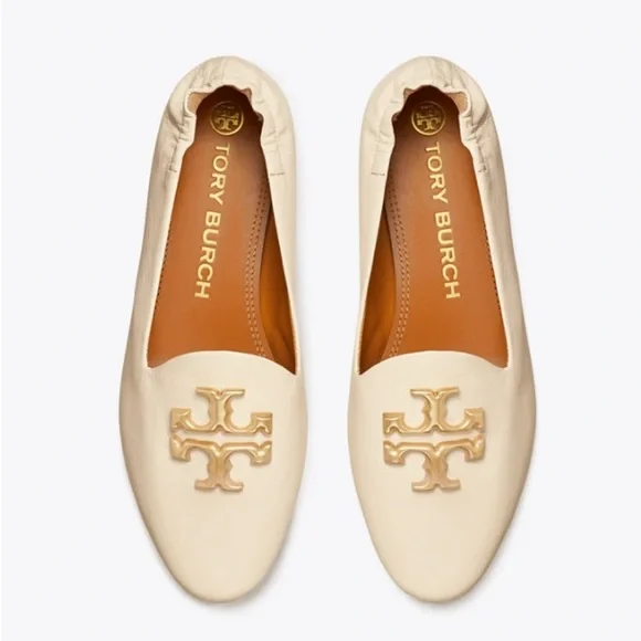 Tory Burch Cream Eleanor Round Toe Loafers, 5.5 women’s - Picture 1 of 13